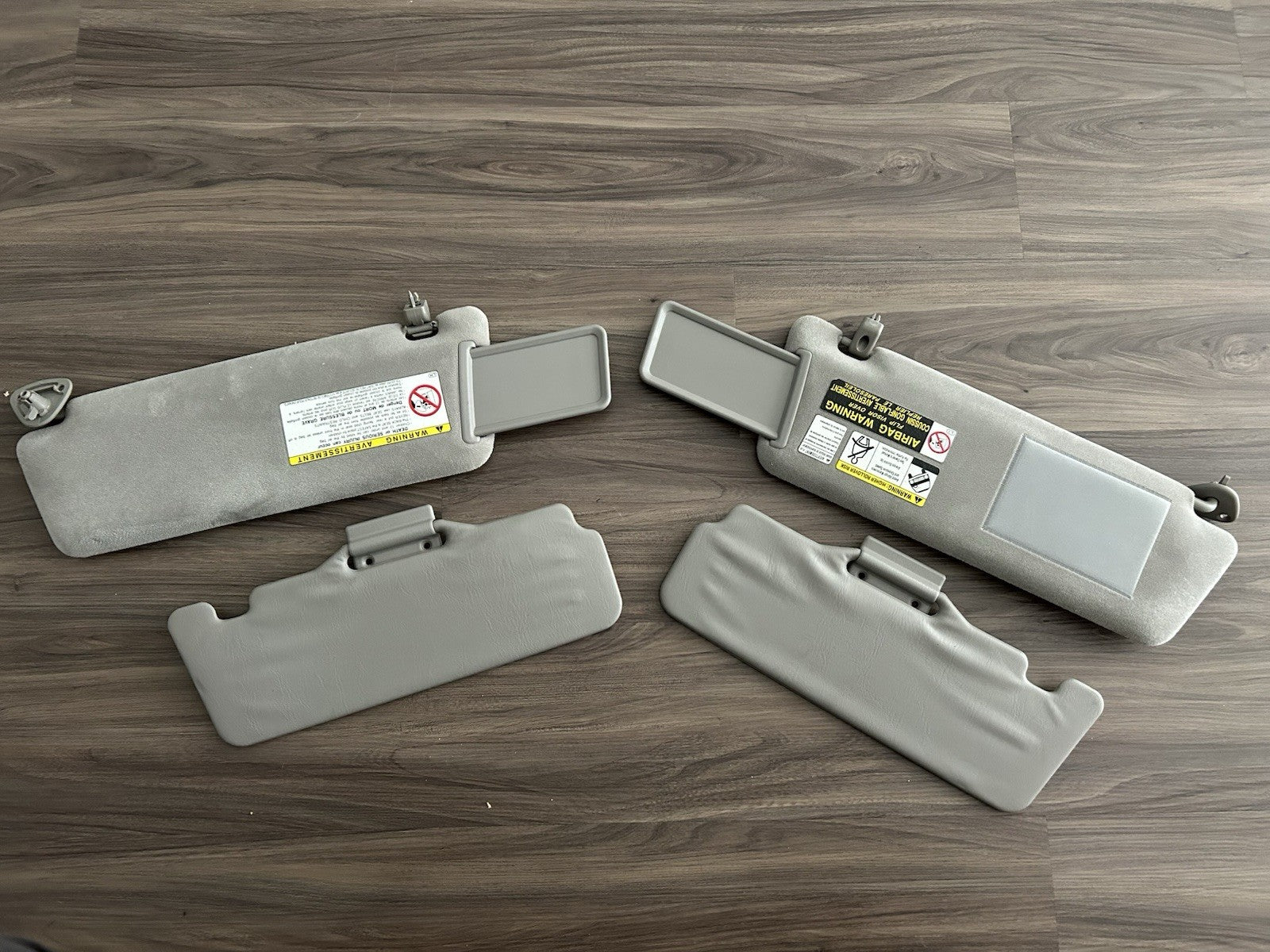 2000-2006 Toyota Tundra DRIVER PASSENGER Left Right Sun Visor SET OEM Gray