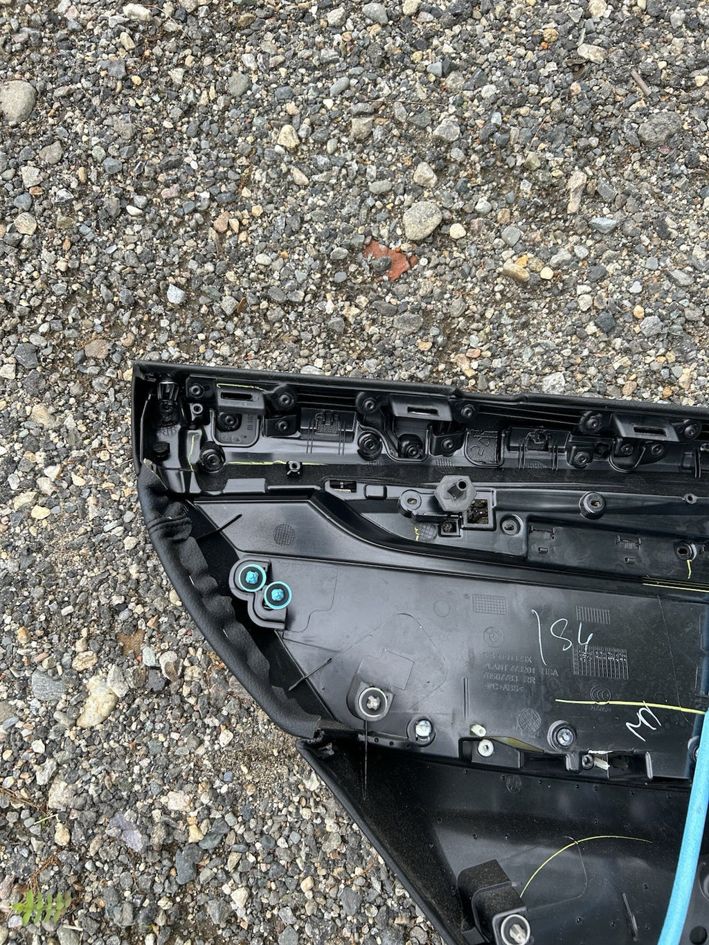 ⭐ 14-18 Bmw F15 X5 Rear Right Passenger Door Card Panel Trim Cover Black Oem