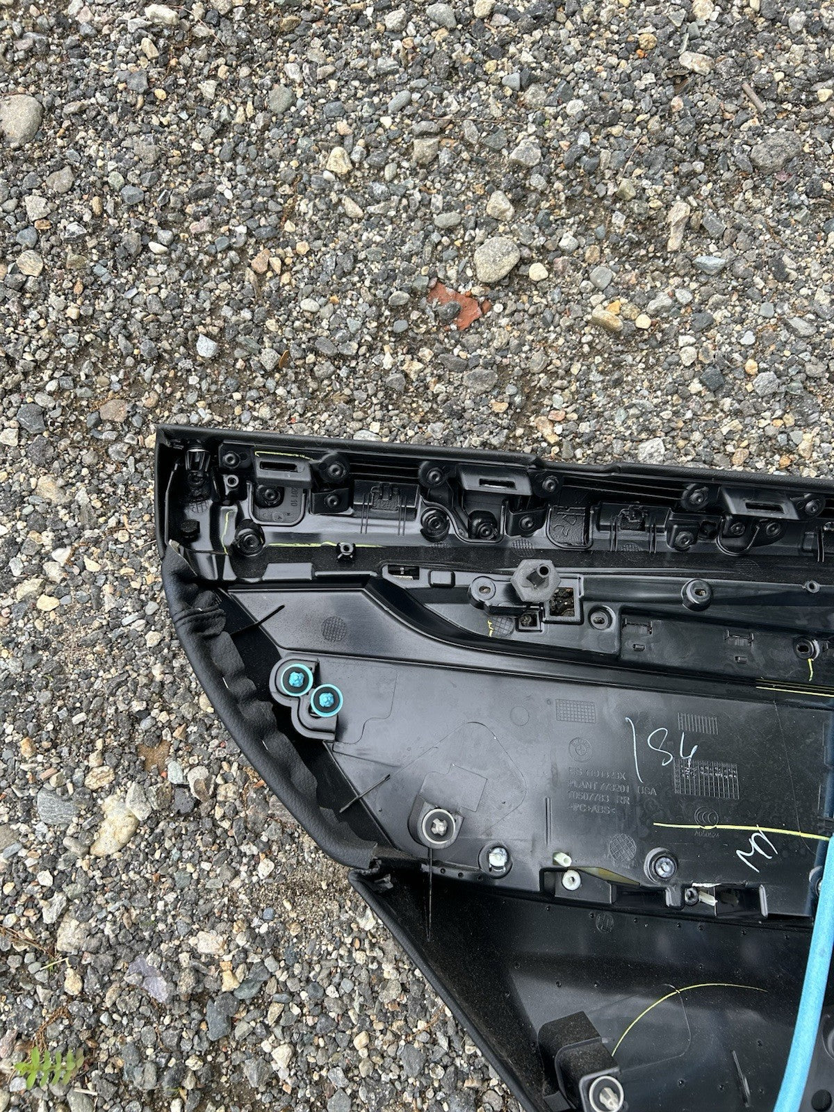 ⭐ 14-18 Bmw F15 X5 Rear Right Passenger Door Card Panel Trim Cover Black Oem