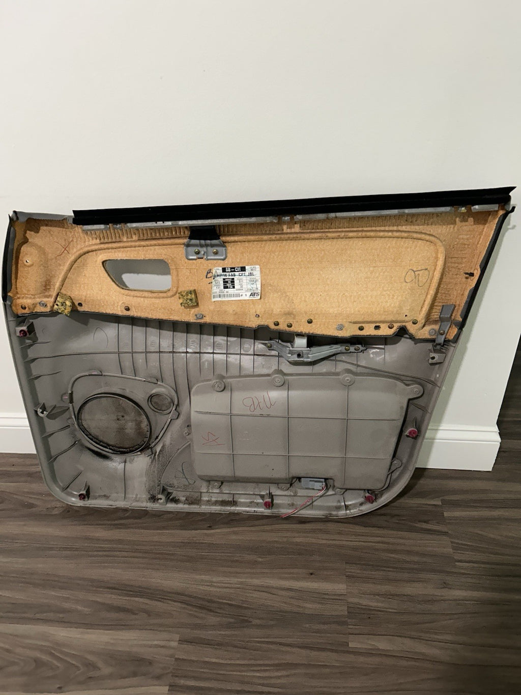 2001 2002 2003 2004 Toyota Sequoia Left Driver  Front Door Panel Trim Gray OEM