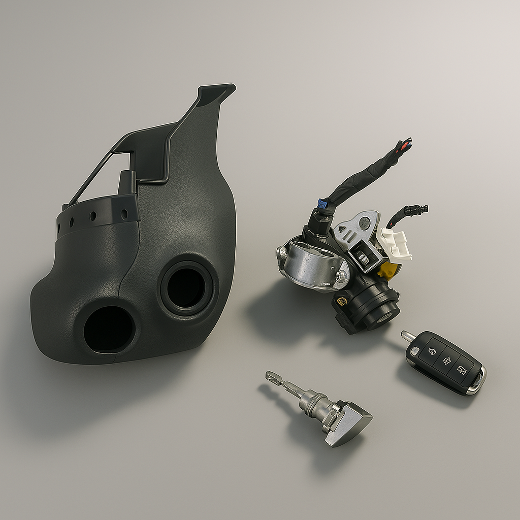 2012-2017 Kia Rio Ignition Switch Key Steering Column Trim Door Lock Set