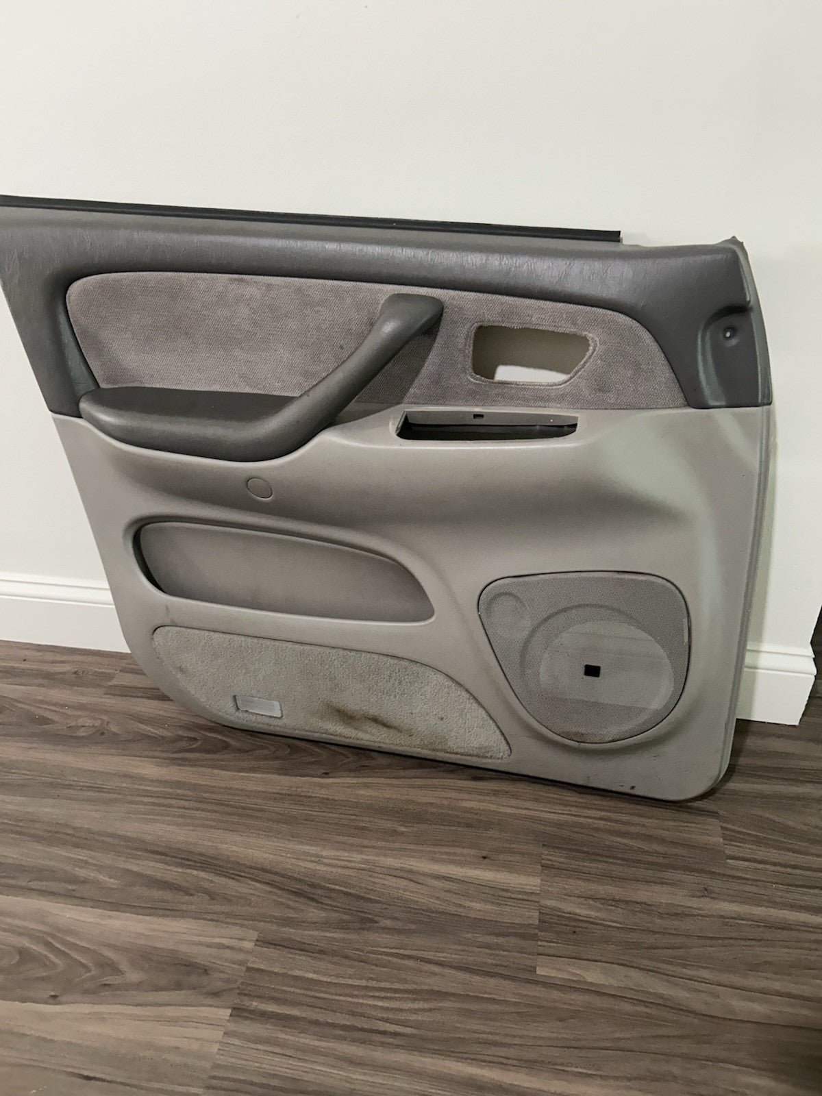 2001 2002 2003 2004 Toyota Sequoia Left Driver  Front Door Panel Trim Gray OEM