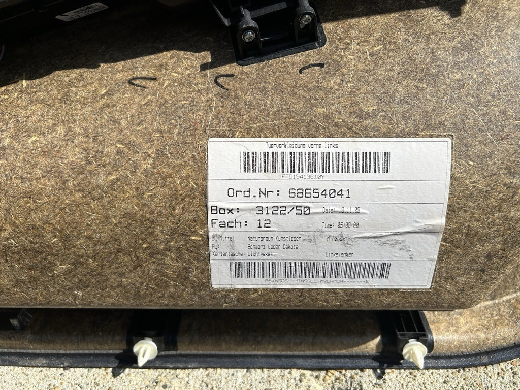 BMW E60/E61 5-Series Front Left Driver Door Panel Dakota Naturbraun OEM