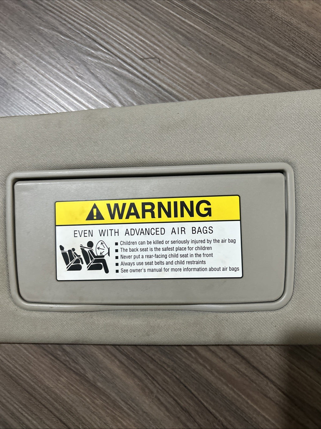 2007-2012 Acura RDX Sun Visor driver & passenger set (taupe / light gray)