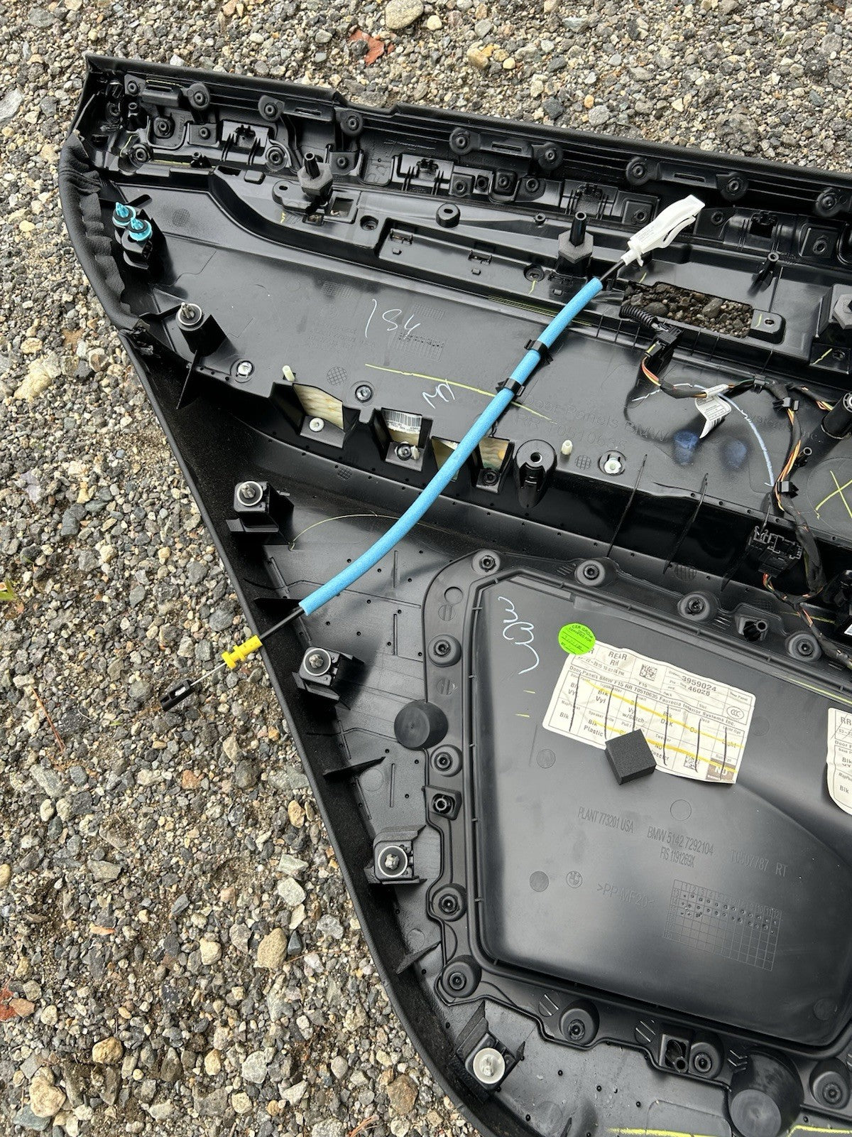 ⭐ 14-18 Bmw F15 X5 Rear Right Passenger Door Card Panel Trim Cover Black Oem