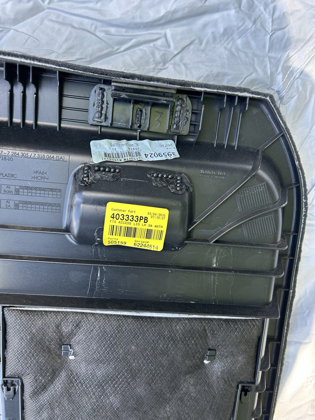 OEM 2014-2018 BMW X5 F15 F85 LEFT LH REAR TRUNK QUARTER TRIM PANEL COVER