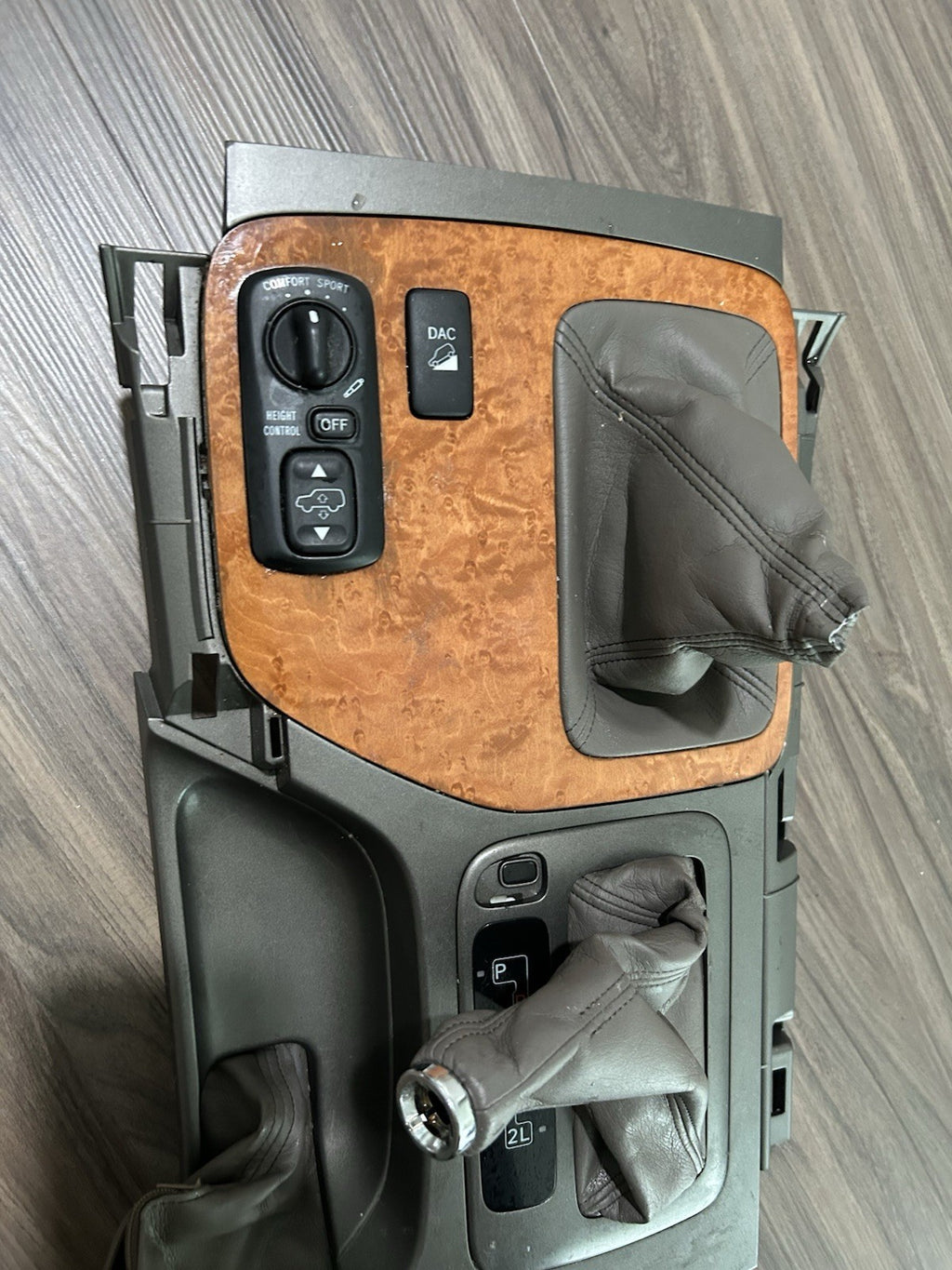 03-09 Lexus GX470 Gear Shifter Center Console Bezel woodgrain