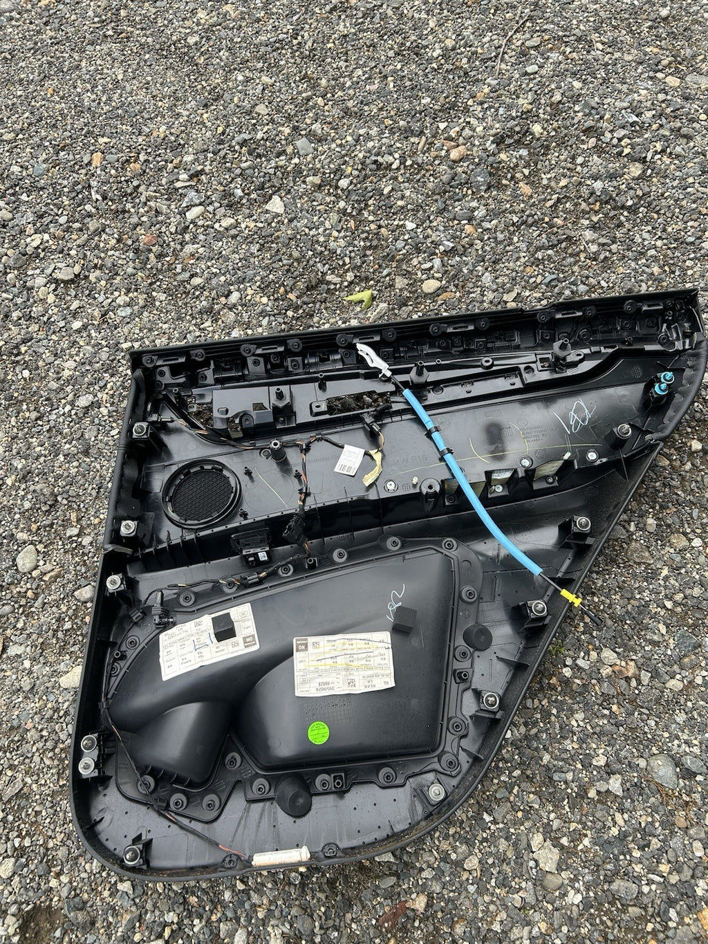 14-18 BMW X5 F15 Rear Left Driver Door Panel Card W/ Black OEM