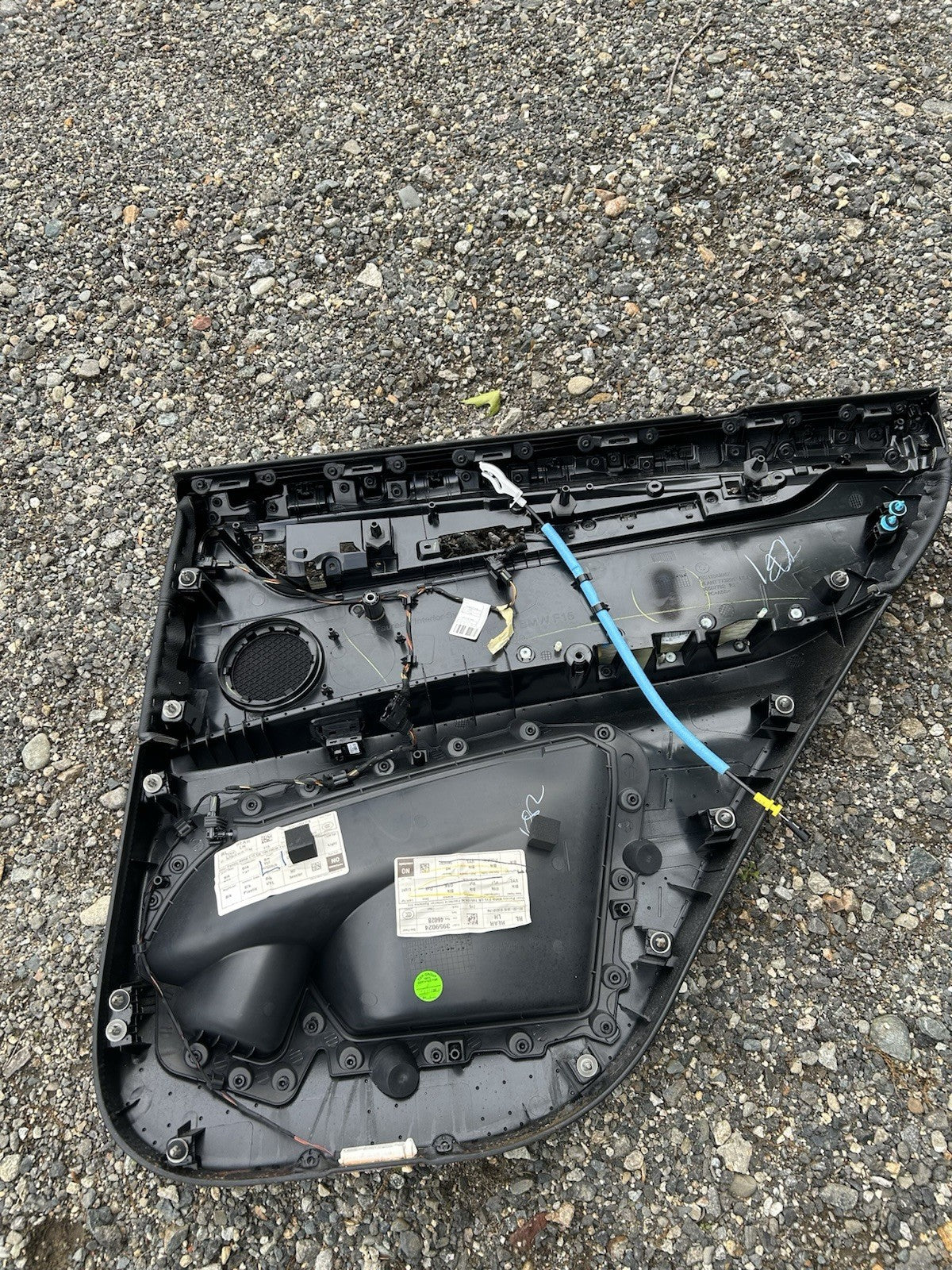 14-18 BMW X5 F15 Rear Left Driver Door Panel Card W/ Black OEM