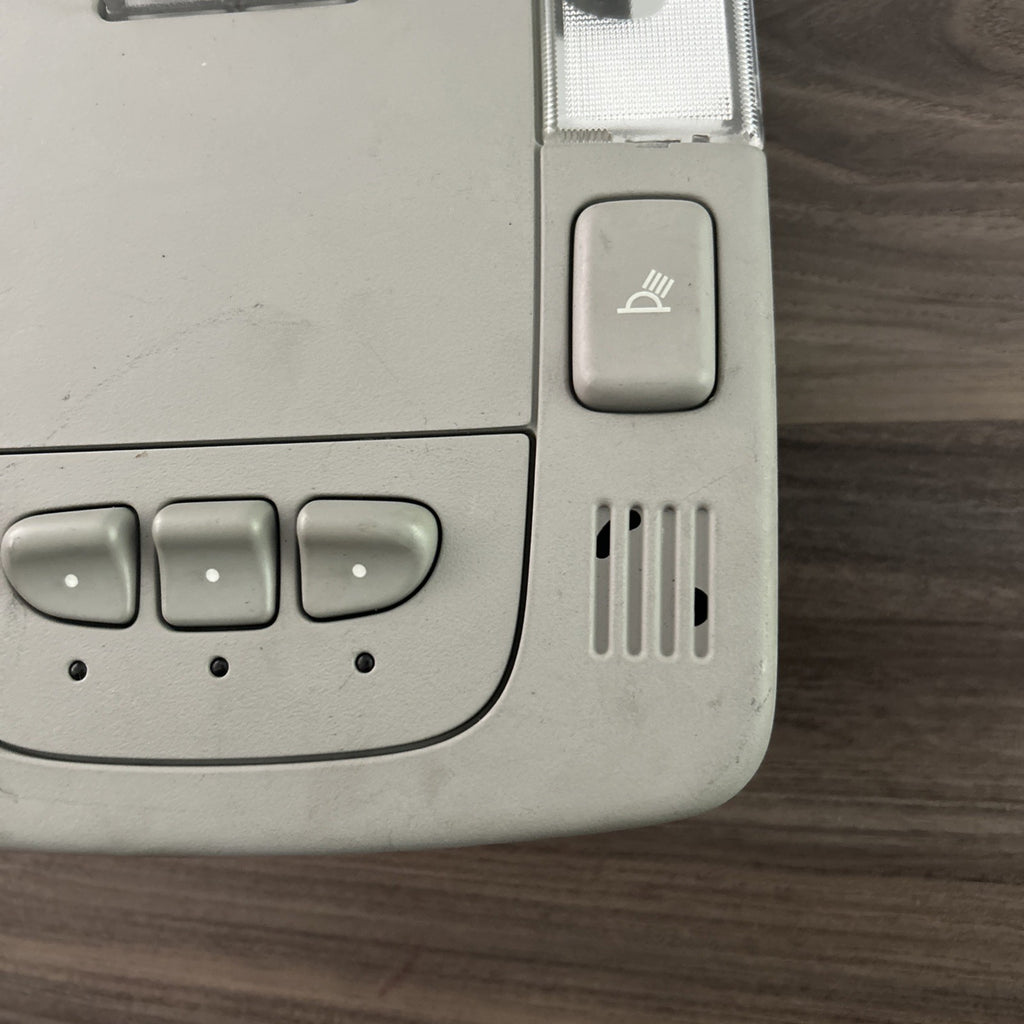 06-11 Cadillac DTS Overhead Console Map Lights Sunroof Switch Homelink Shale OEM