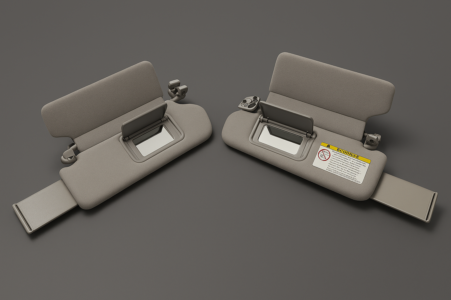 2000-2006 Toyota Tundra Sequoia DRIVER PASSENGER Left Right Sun Visor  OEM Gray