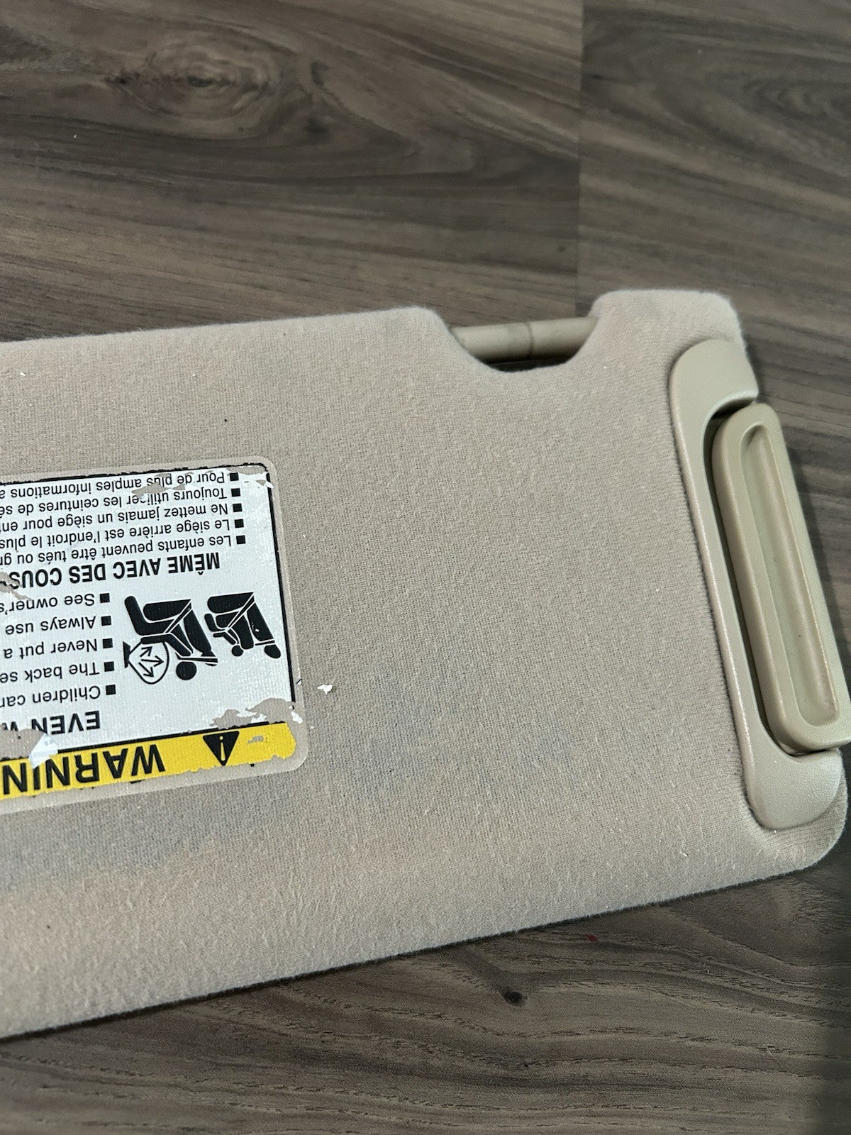 2004-2008 Toyota Solara Driver & Passenger Side Sun Visor Pair Set Tan Lighted