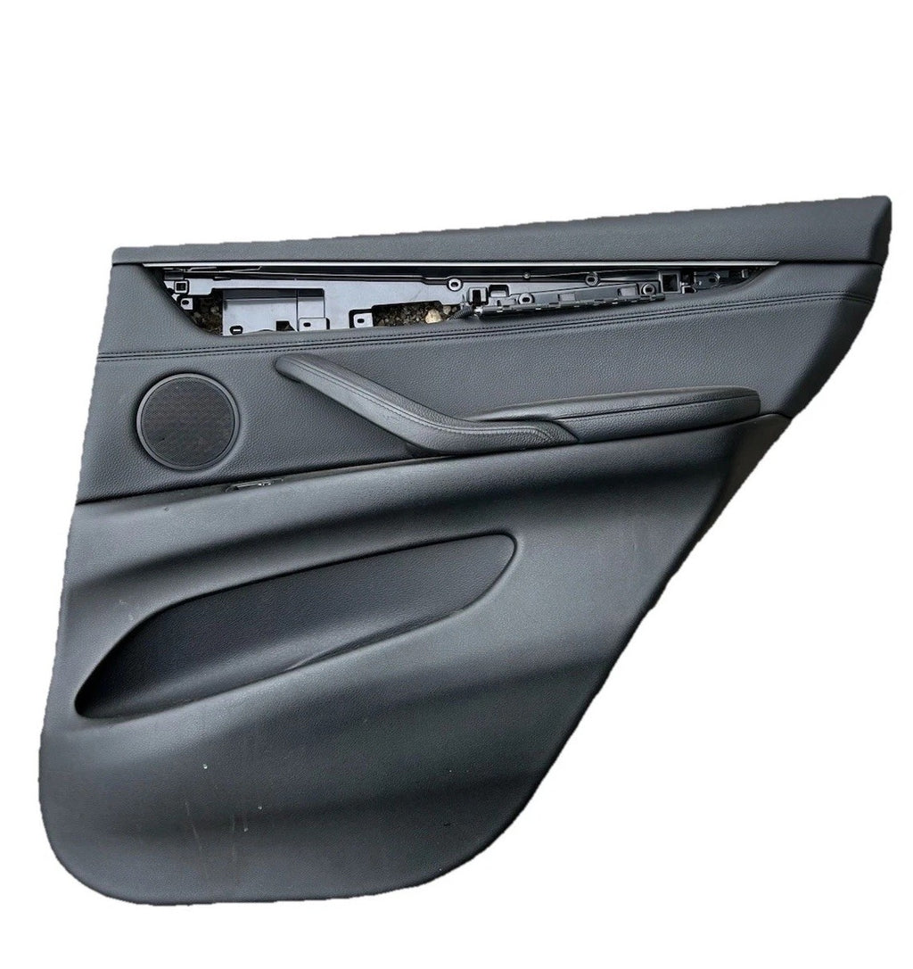 ⭐ 14-18 Bmw F15 X5 Rear Right Passenger Door Card Panel Trim Cover Black Oem