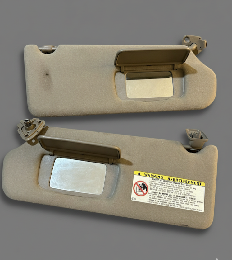 2000-2006 Toyota Tundra Sequoia DRIVER PASSENGER Left Right Sun Visor  OEM Beige