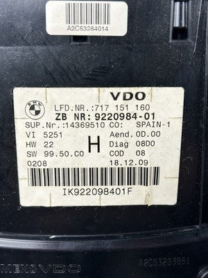 06-11 BMW E90 328i Speedometer Instrument Gauge OEM Used Tested 9220984-01 135k