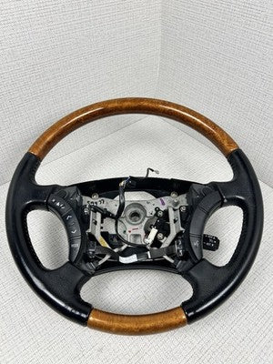 Lexus GX470 Black Leather & Woodgrain Steering Wheel 2003-2009 OEM