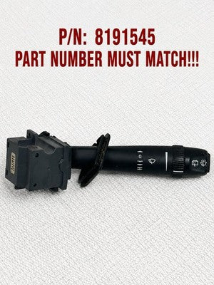 2004 Volvo V70 XC70 XC90 Dual Front and Rear Wiper Switch Stalk Black 8191545