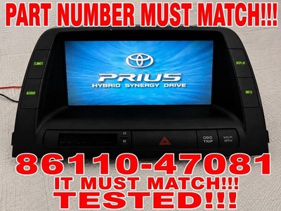 Toyota Prius Hybrid 2006-2009 Radio Dash Info Display 86110-47081 Non-Navigation