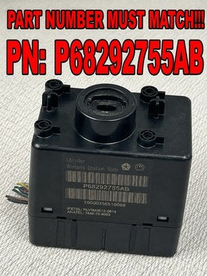 2010 Wireless Ignition Switch Node Receiver Chrysler 300 OEM 68292755A