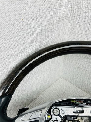 12-16 Mercedes X166 GL450 ML550 Driver Steering Wheel Wood w/Paddle Shifters OEM