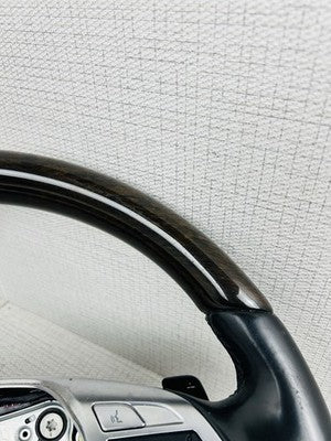 12-16 Mercedes X166 GL450 ML550 Driver Steering Wheel Wood w/Paddle Shifters OEM