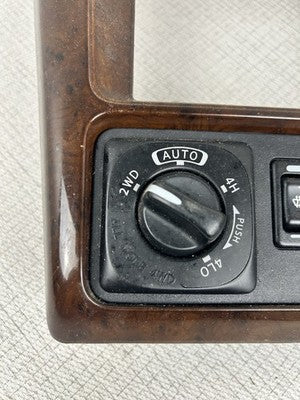 2001-2004 Nissan Pathfinder QX4 Wood Grain Center Dash Radio Bezel Trim Panel