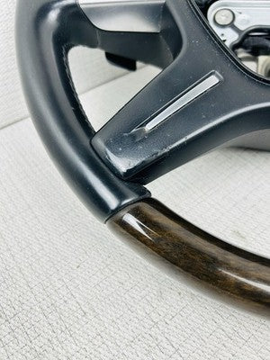 12-16 Mercedes X166 GL450 ML550 Driver Steering Wheel Wood w/Paddle Shifters OEM