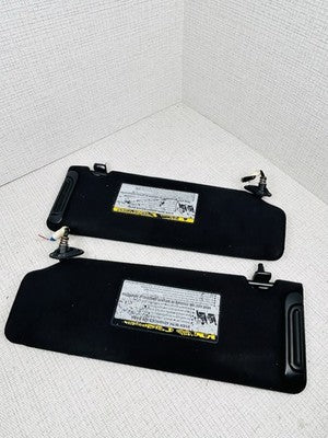 04-08 Toyota SOLARA Convertible Black Sunvisors w/ Sun Visor Clips OEM