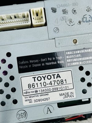 Toyota Prius Hybrid 2006-2009 Radio Dash Info Display 86110-47081 Non-Navigation