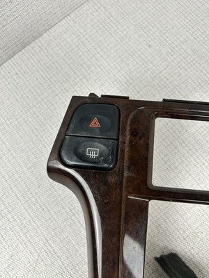 2001-2004 Nissan Pathfinder QX4 Wood Grain Center Dash Radio Bezel Trim Panel