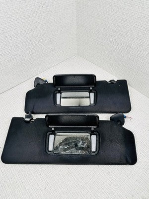 04-08 Toyota SOLARA Convertible Black Sunvisors w/ Sun Visor Clips OEM