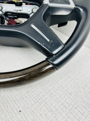 12-16 Mercedes X166 GL450 ML550 Driver Steering Wheel Wood w/Paddle Shifters OEM