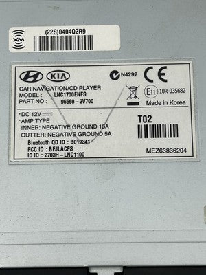 Hyundai Veloster Radio Display Screen Receiver XM 2014-2017 OEM 96560-2V700