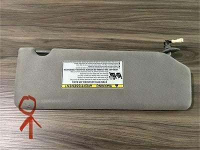 2004-2008 Toyota Solara Driver &amp; Passenger Side Sun Visor Pair Gray