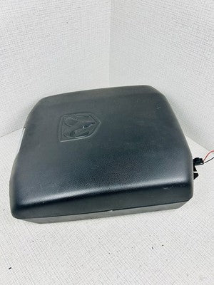 2009-2018 DODGE RAM 1500 2500 CENTER CONSOLE STORAGE ARMREST LID BLACK 12V OEM