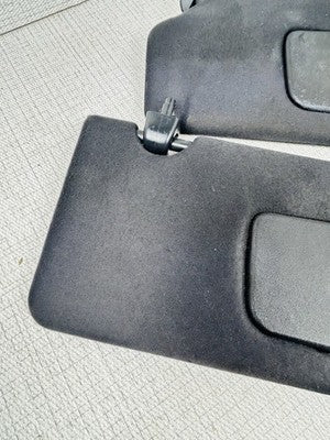 04-08 Toyota SOLARA Convertible Black Sunvisors w/ Sun Visor Clips OEM