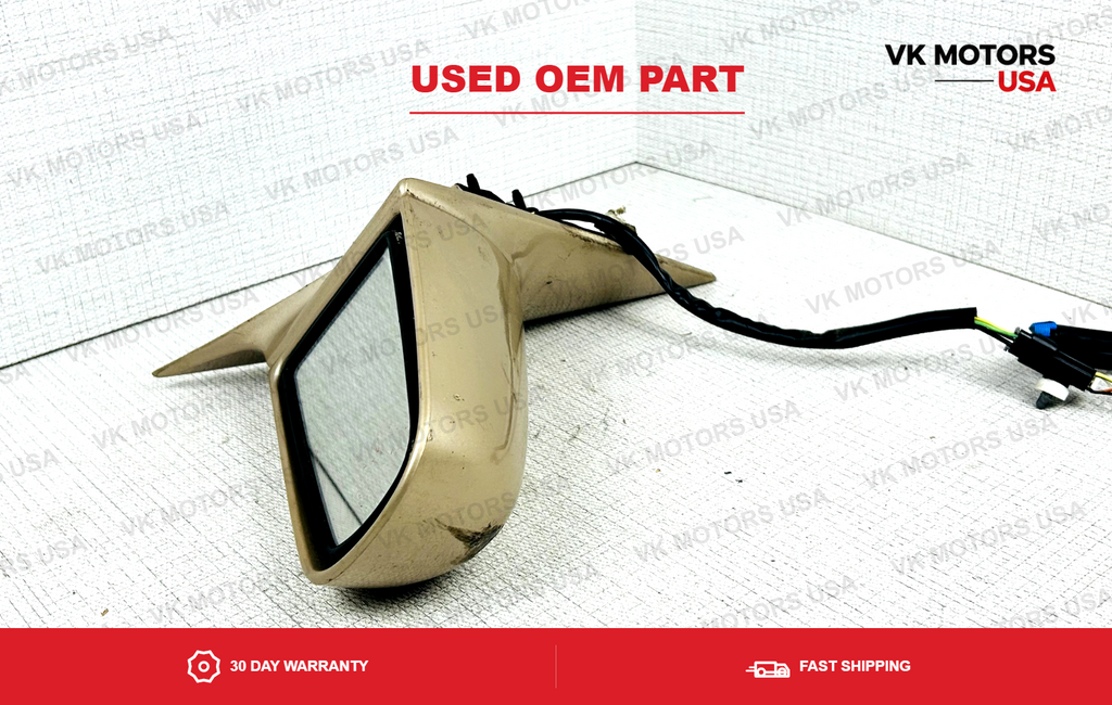 94-99 Cadillac Deville Driver Side Left Mirror Door Exterior Rear View OEM Gold