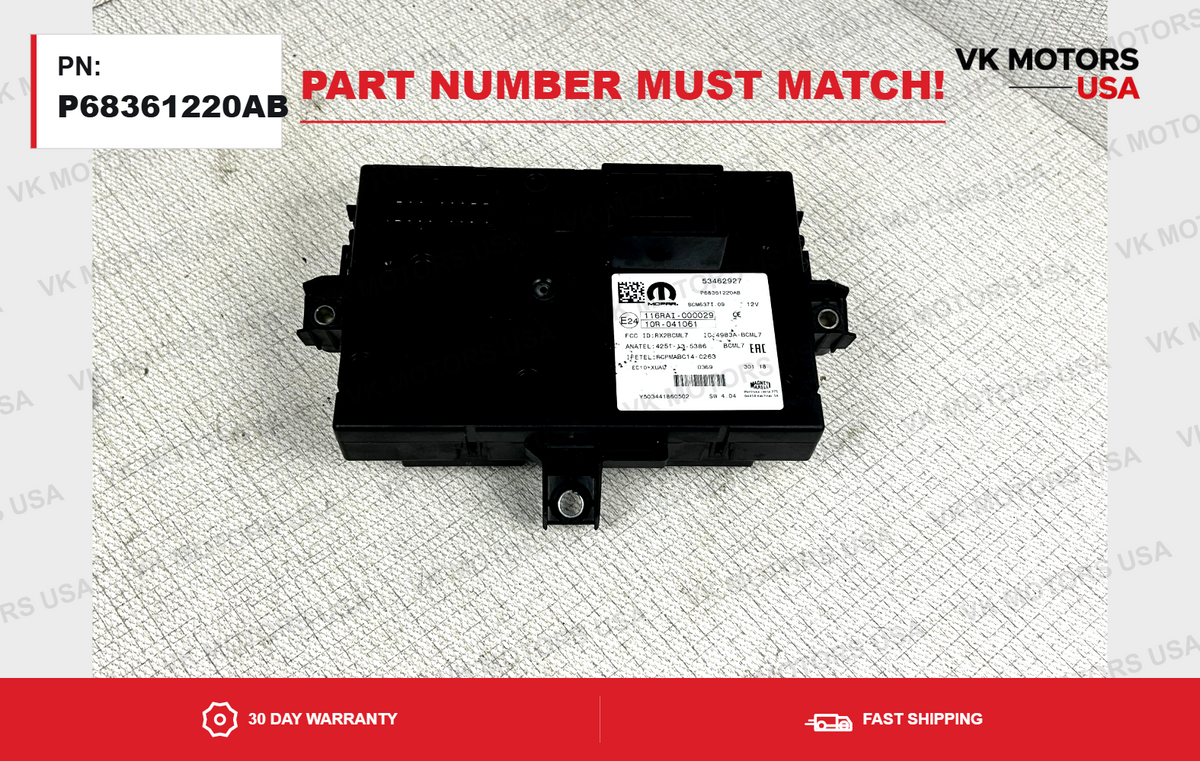 14-17 Ram ProMaster Front Body Control Module P68361220AB OEM