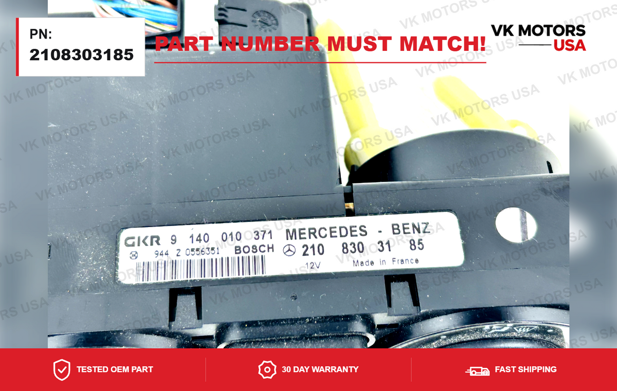 1998-2000 Mercedes W210 W202 Heating Climate Control Switch   2108303185 BOSCH