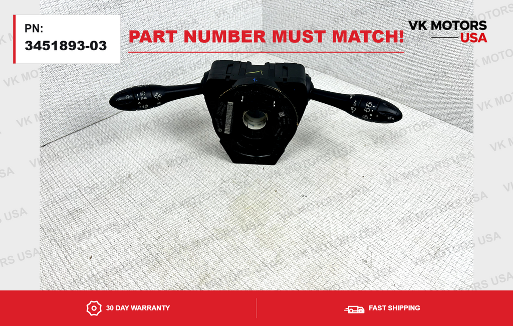 Turn Signal Wiper Switch Steering Column  3451893-03 MINI Cooper 2007–2013 OEM
