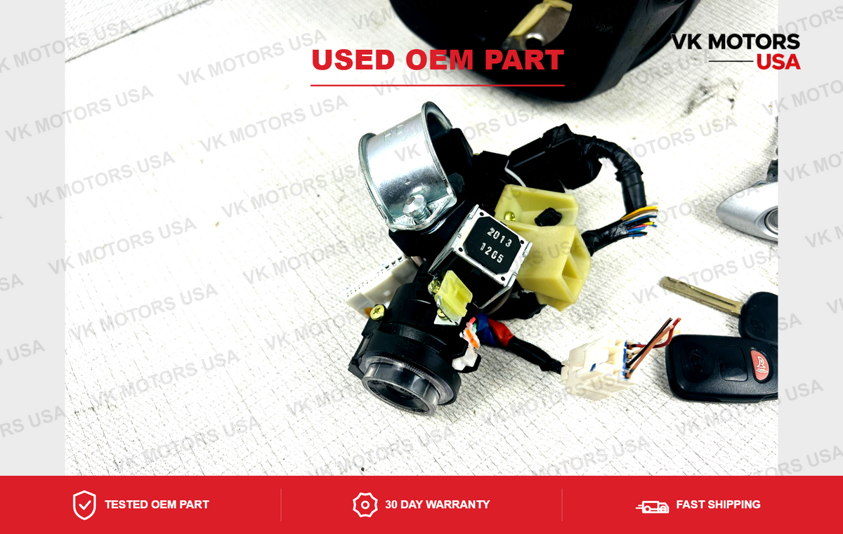 Ignition Lock Switch Shroud With Key And Door Lock OEM Hyundai Sonata 2011-2014