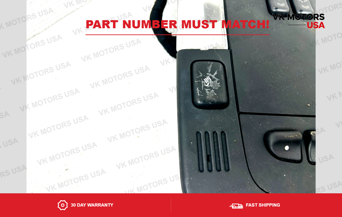 Overhead Console Map Lights Sunroof Switch Homelink Shale 06-11 Cadillac DTS OEM