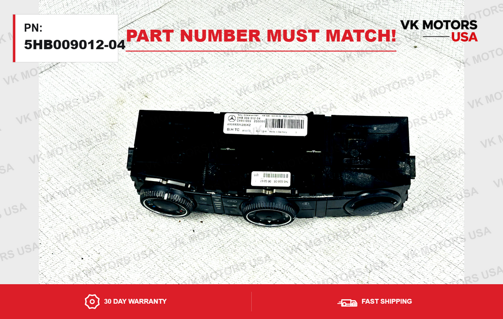 2007-2009 Mercedes Dodge Sprinter AC Heater Climate Control Unit 5HB009012-04