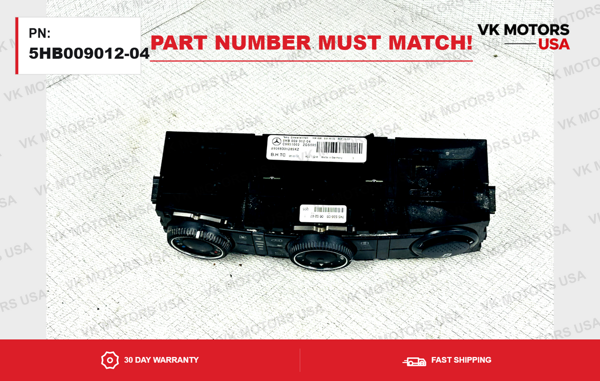 2007-2009 Mercedes Dodge Sprinter AC Heater Climate Control Unit 5HB009012-04