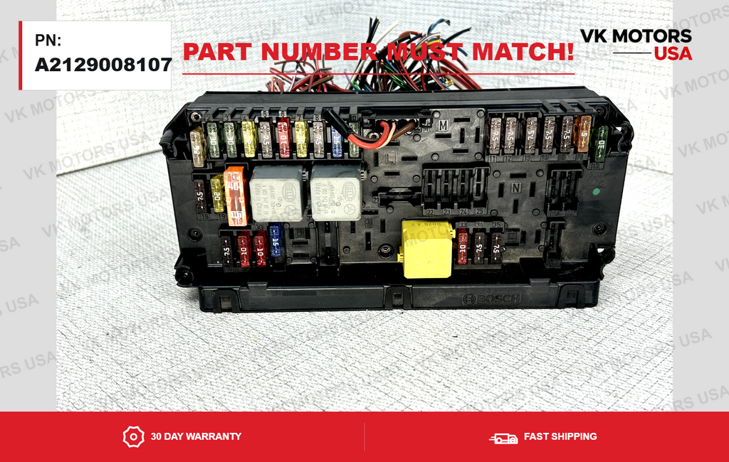 2010-2013 W204 C350 C300 MERCEDES C CLASS FRONT SAM FUSE BOX MODULE A2129008107
