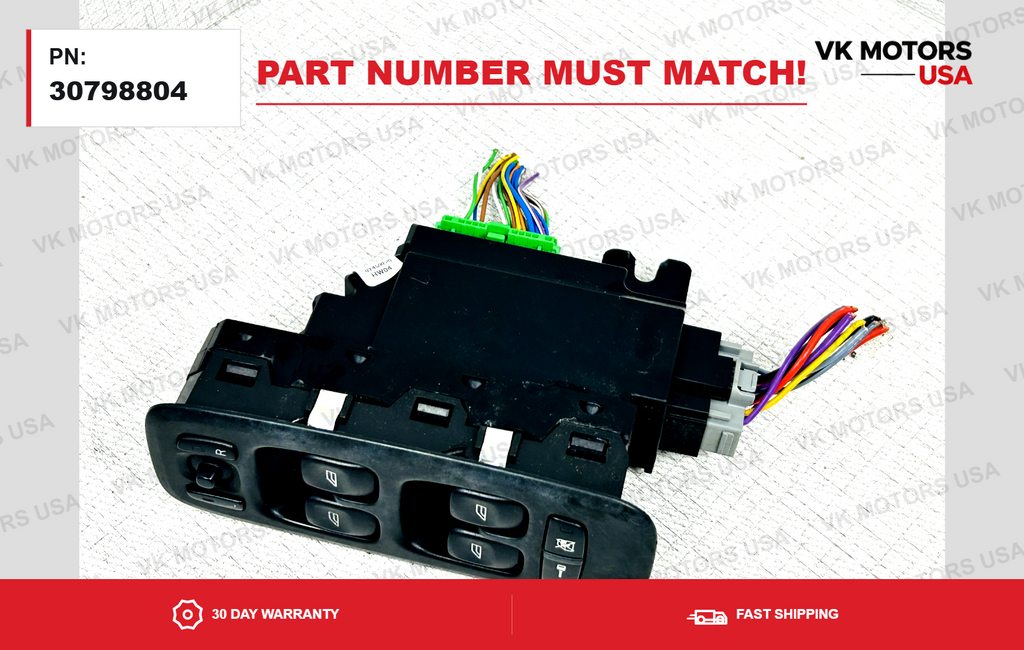 OEM 2007-2014 VOLVO S60 V70 XC90 Driver Door Master Window Switch 30798804 ✅