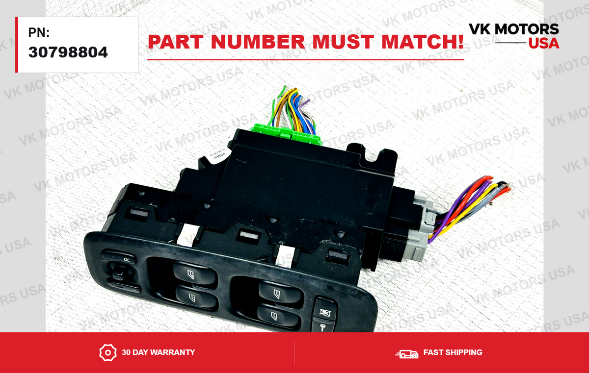 OEM 2007-2014 VOLVO S60 V70 XC90 Driver Door Master Window Switch 30798804 ✅