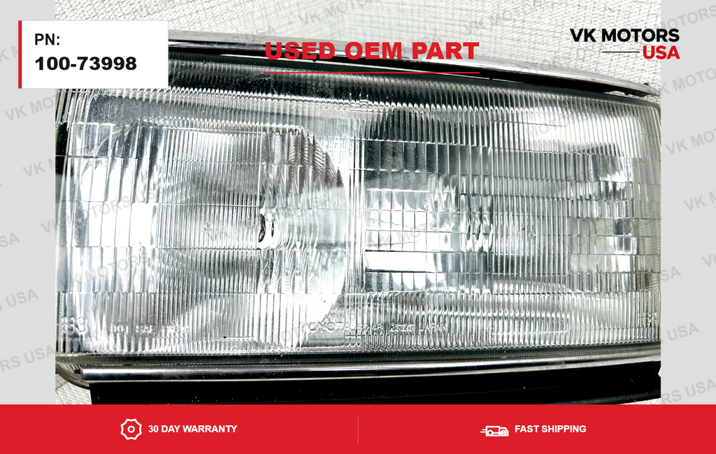 91 92 93 94 Toyota Land Cruiser Headlight Assembly OEM Drivers Left Side LH
