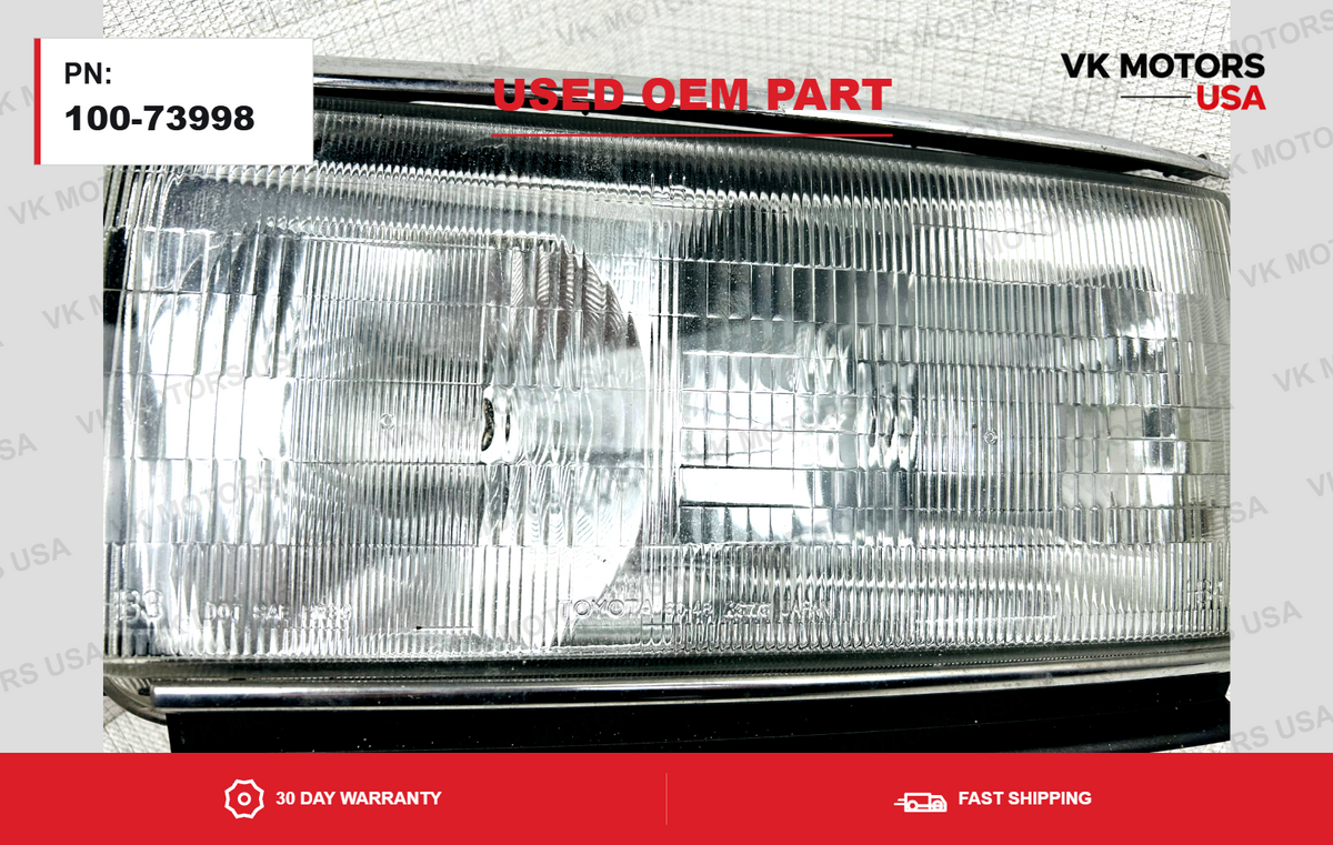 91 92 93 94 Toyota Land Cruiser Headlight Assembly OEM Drivers Left Side LH