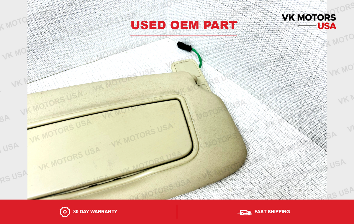 2010-2012 Volvo XC60 SUN Visor Right Passenger Side TAN 30653404 OEM 2011-2013